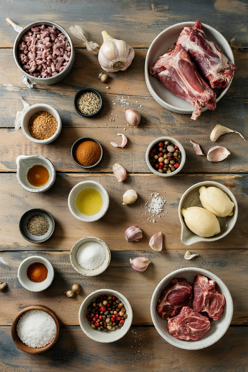 Ingredients for Lamb Navarin French-Style