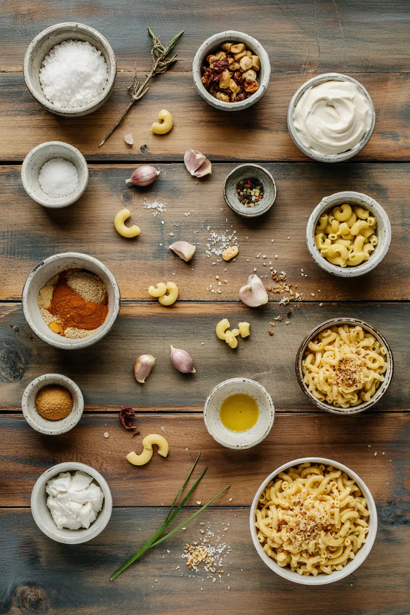 Ingredients for Macaroni Salad with Mayonnaise
