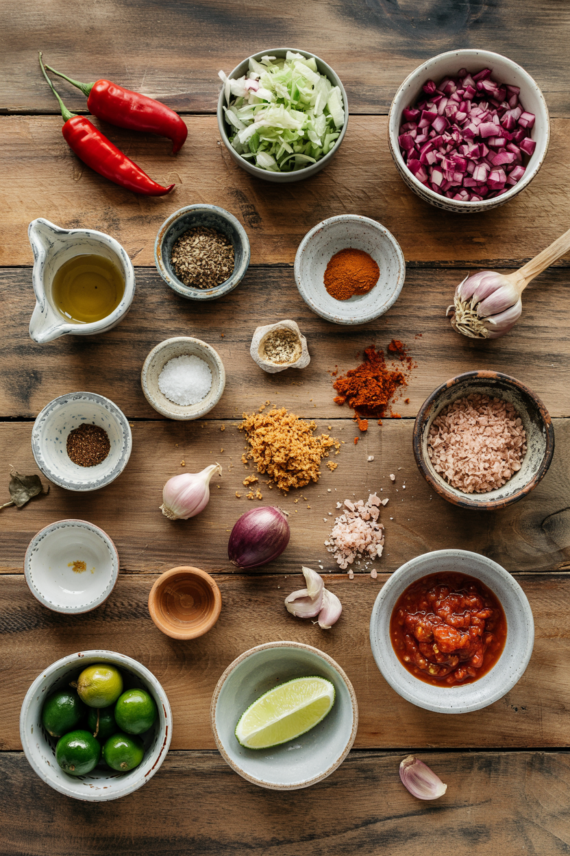 Ingredients for Mexican Salsa Roja