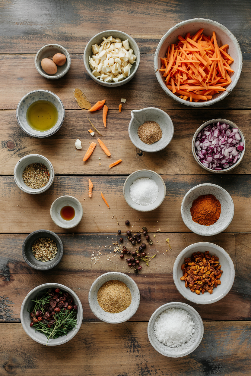 Ingredients for Moroccan Carrot Salad