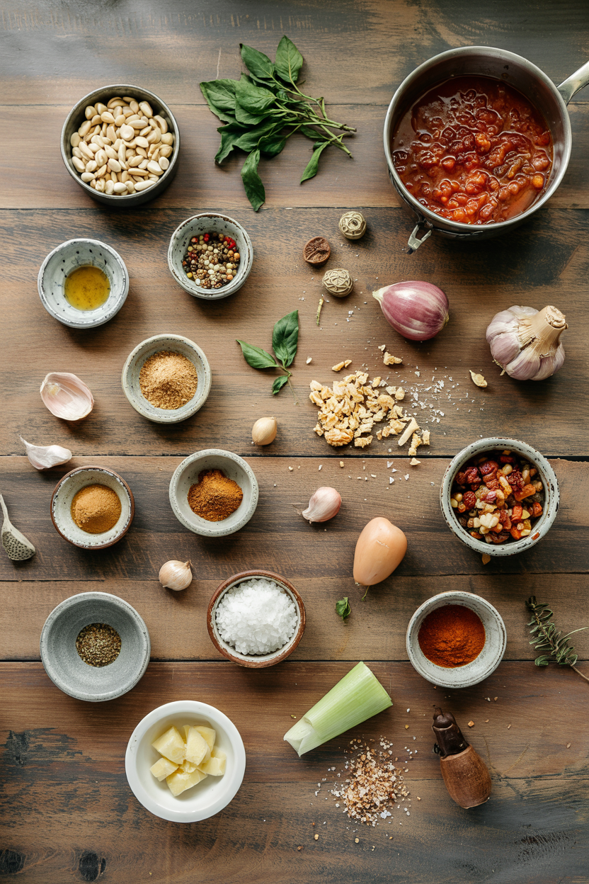 Ingredients for Moroccan Harira Soup
