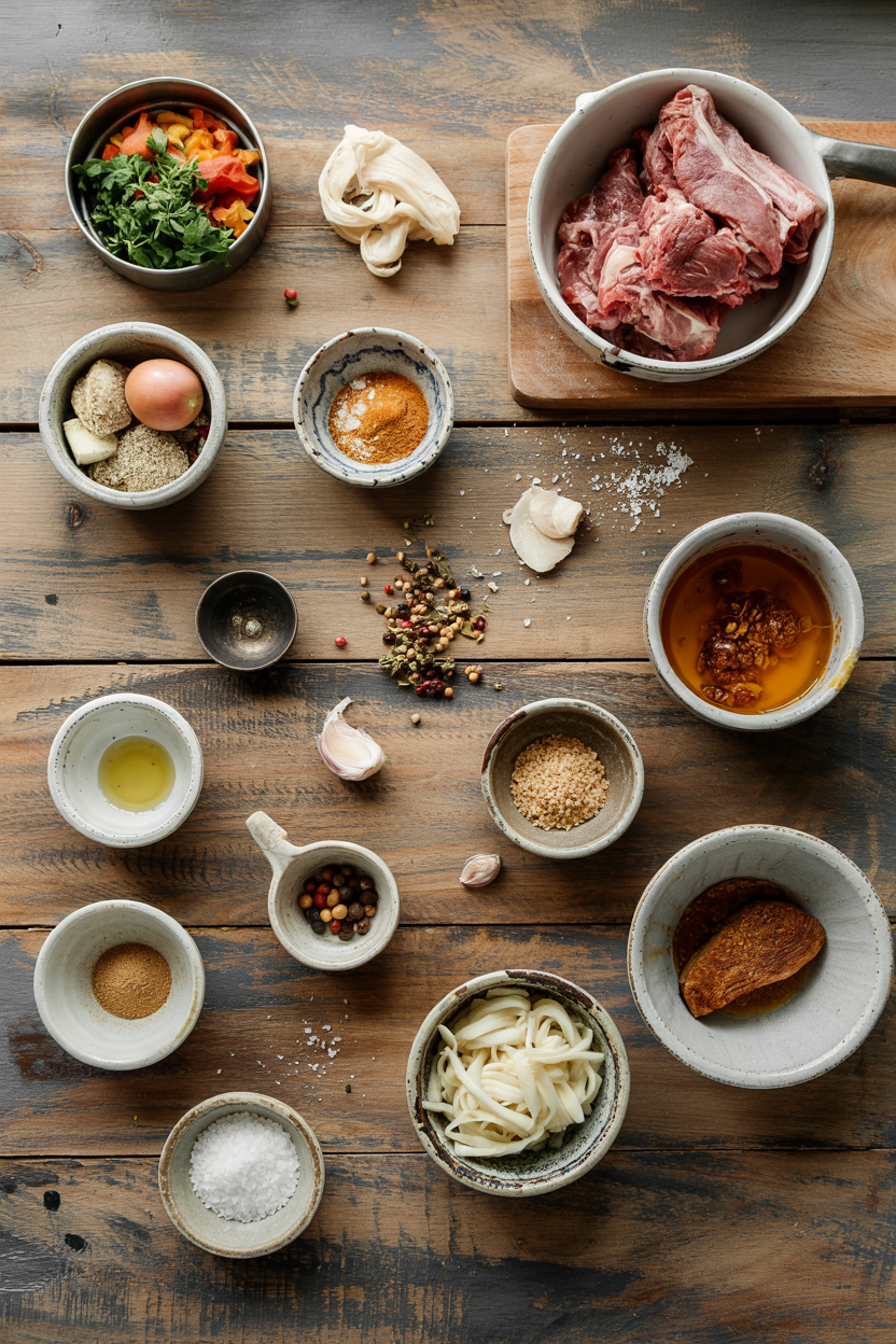 Ingredients for Moroccan Lamb Tagine
