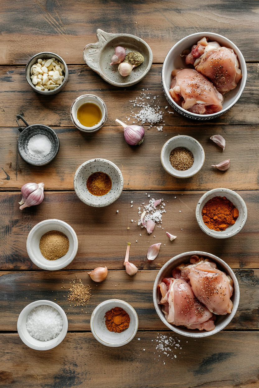 Ingredients for Moroccan-Spiced Chicken Thighs