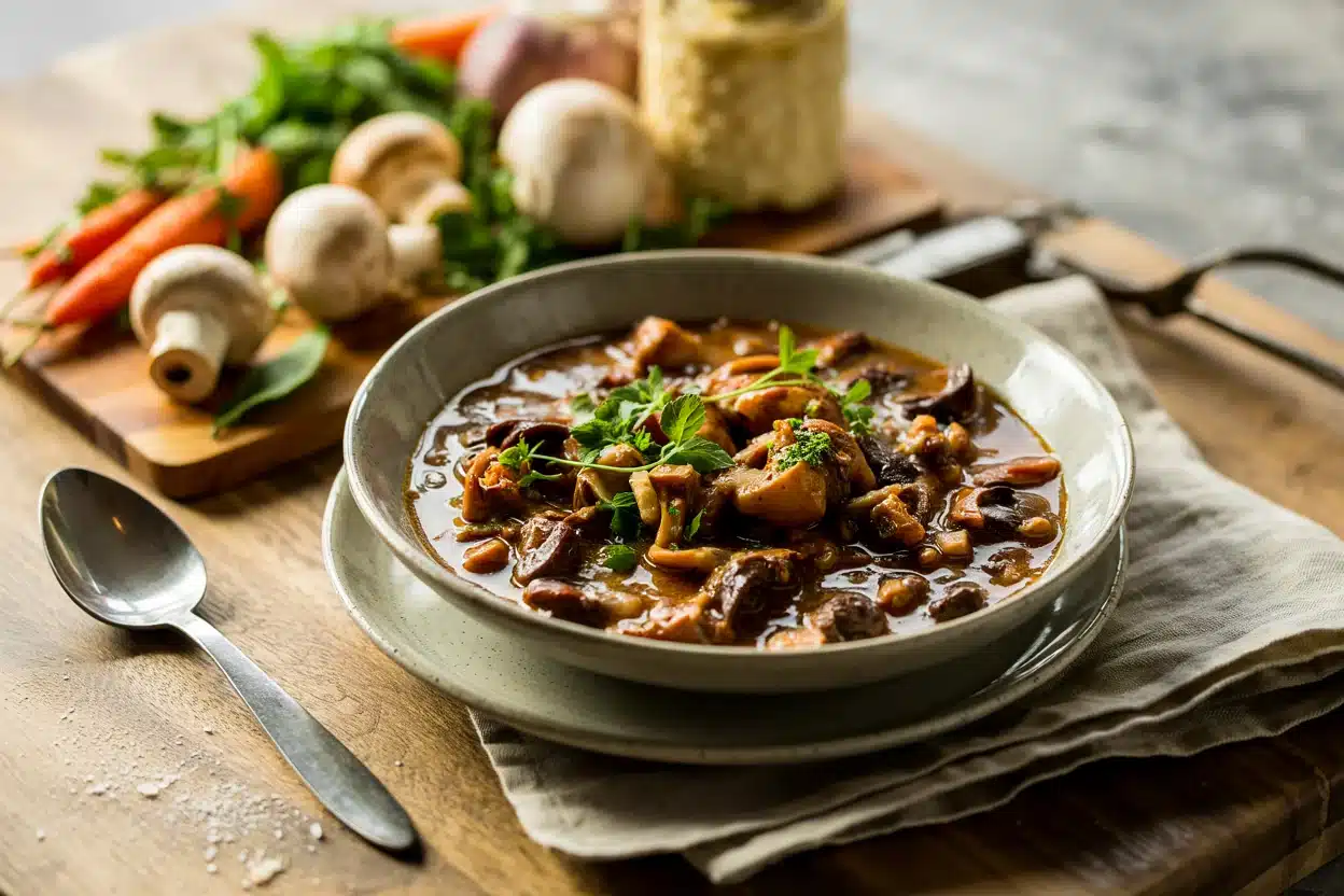 Mushroom Bourguignon Stew