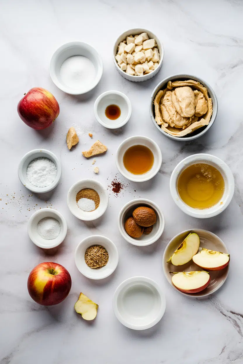 Ingredients for Old-Fashioned Apple Pie