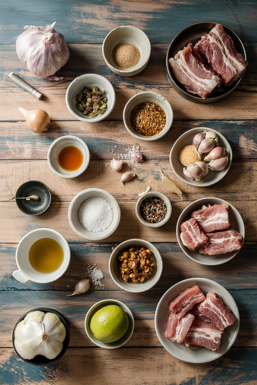 Ingredients for Pork Belly Adobo
