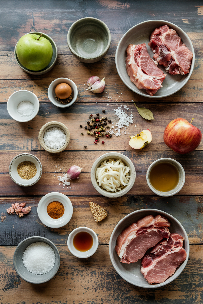 Ingredients for Pork Tenderloin with Apple Glaze