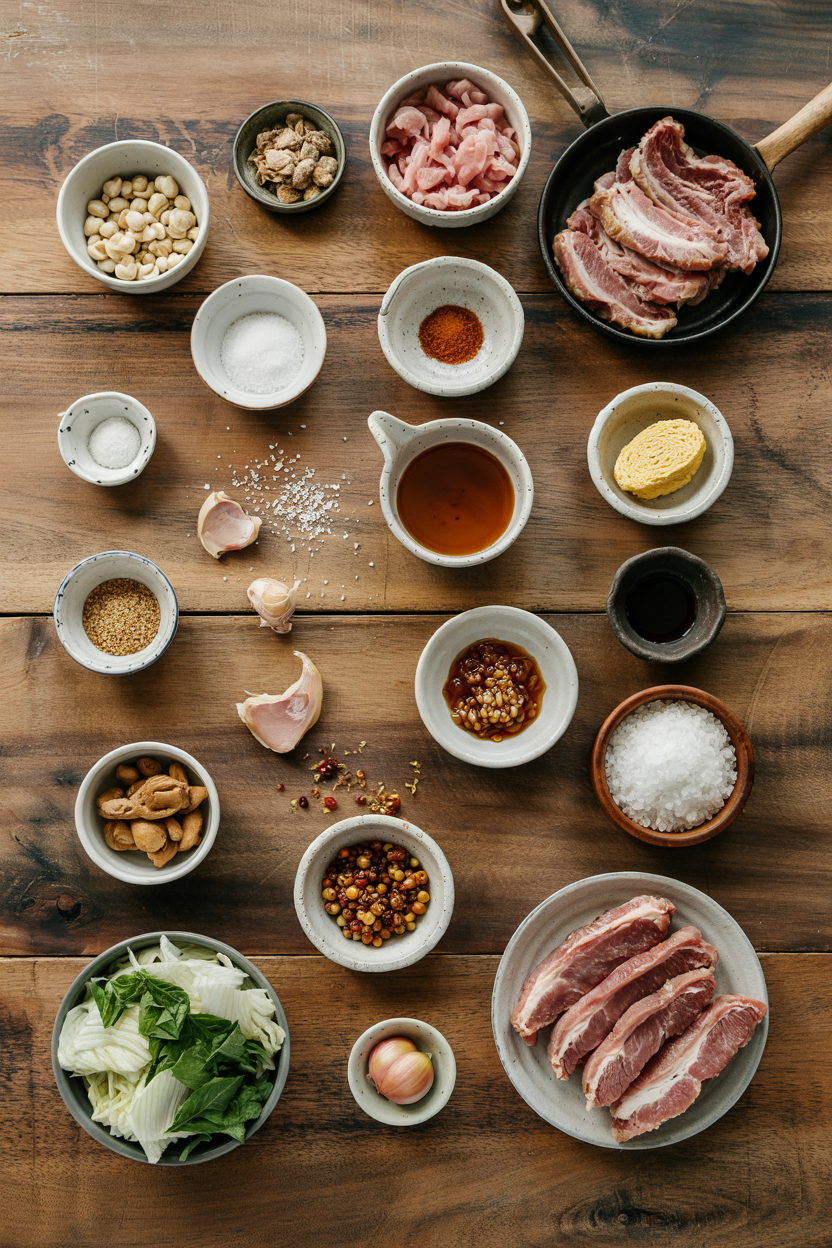 Ingredients for Pork Tonkatsu Japanese-Style