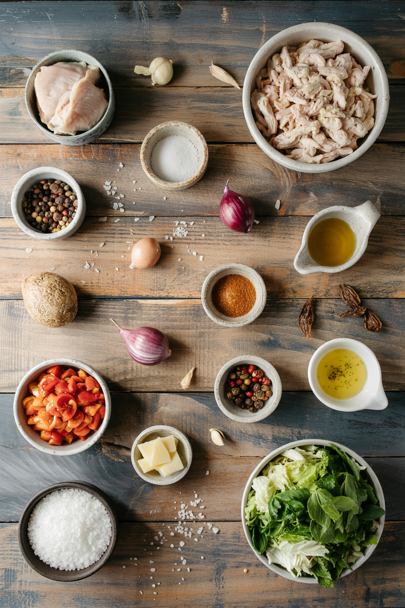 Ingredients for Rotisserie Chicken Salad
