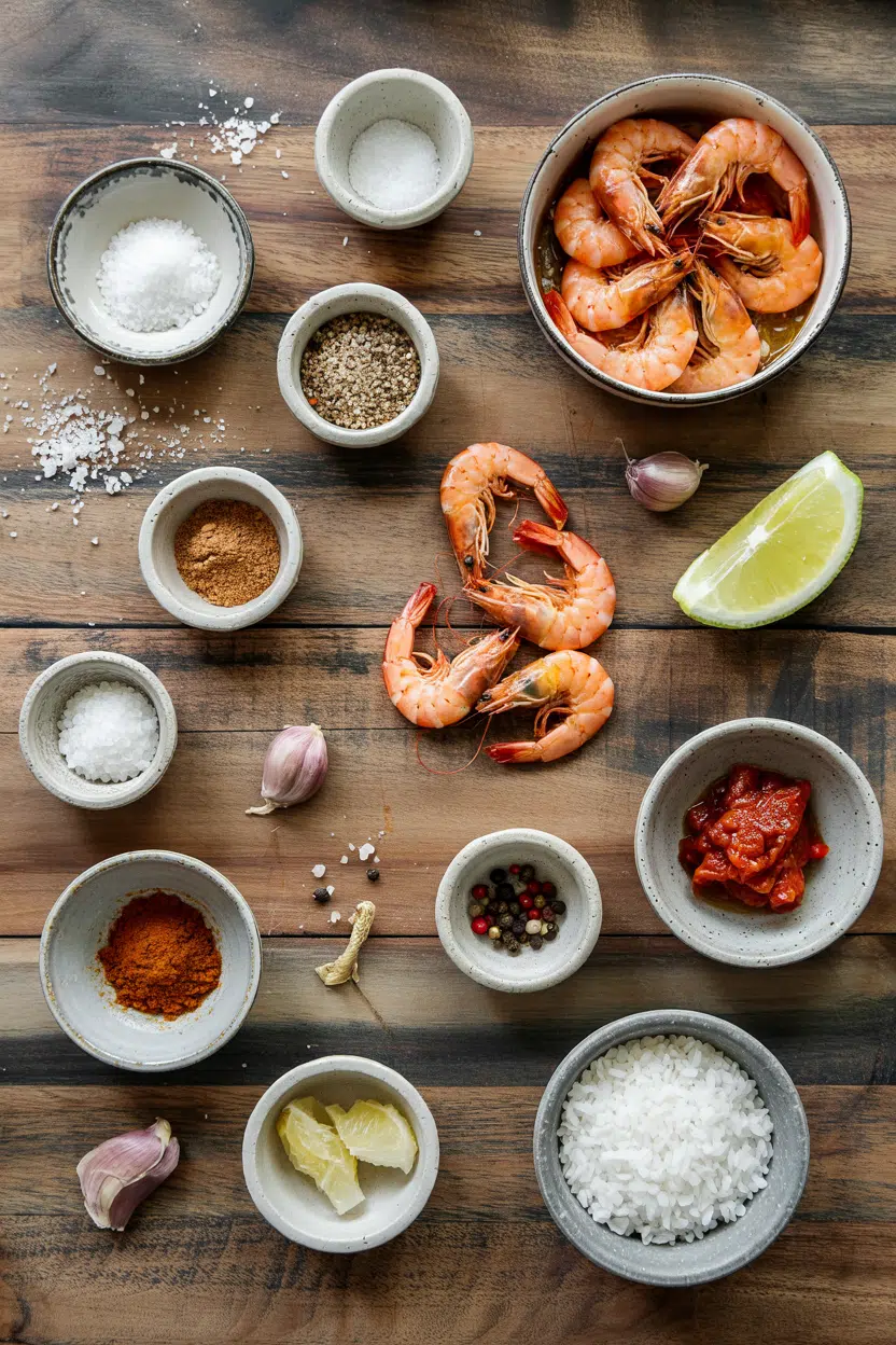 Ingredients for Shrimp Fra Diavolo