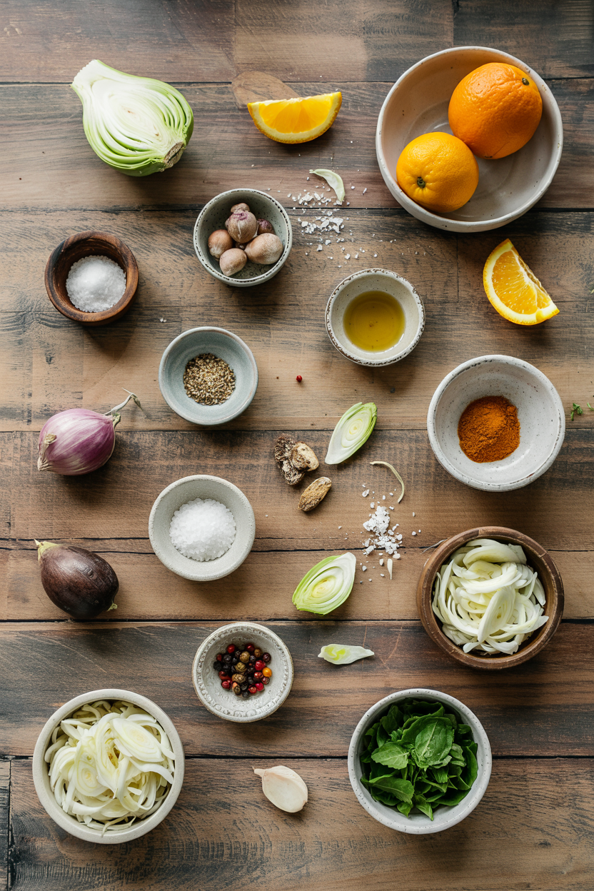 Ingredients for Sicilian Fennel and Orange Salad