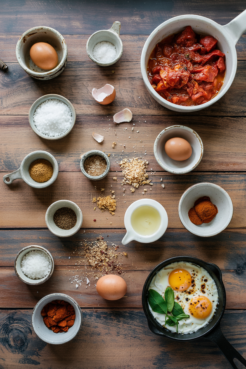 Ingredients for Skillet Shakshuka with Eggs