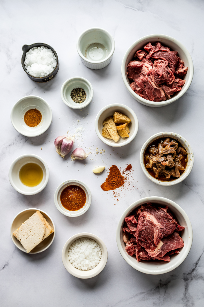 Ingredients for Slow Cooker Beef Barbacoa