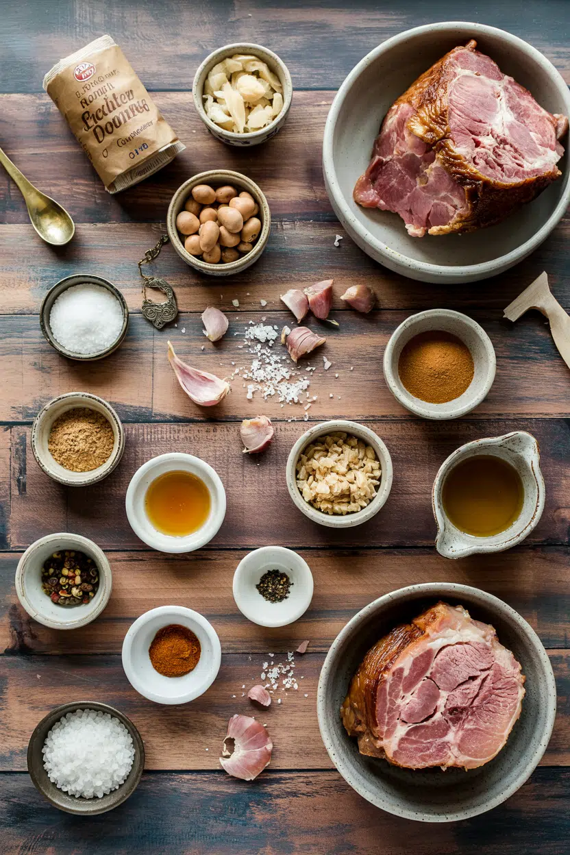 Ingredients for Slow Cooker Brown Sugar Ham
