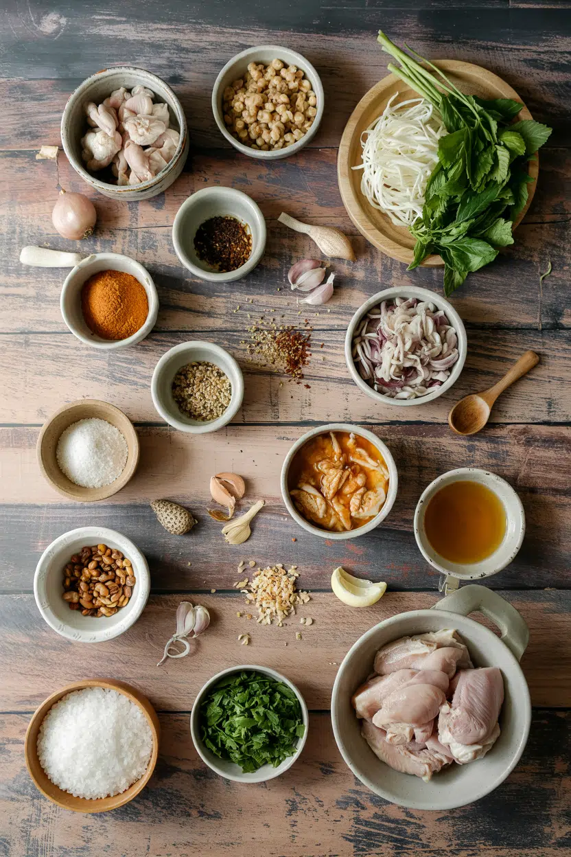 Ingredients for Slow Cooker Chicken Pho