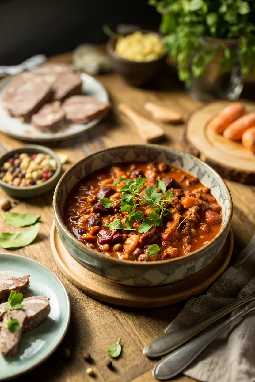 Slow Cooker Chili con Carne served on a plate