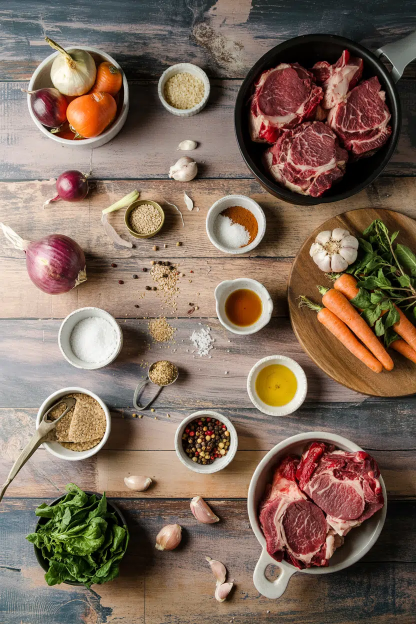 Ingredients for Slow Cooker Chuck Roast with Vegetables