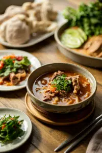 Slow Cooker Korean Ox Bone Soup served on a plate