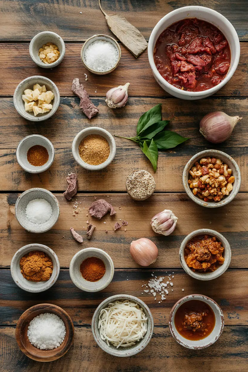 Ingredients for Slow Cooker Mexican Birria