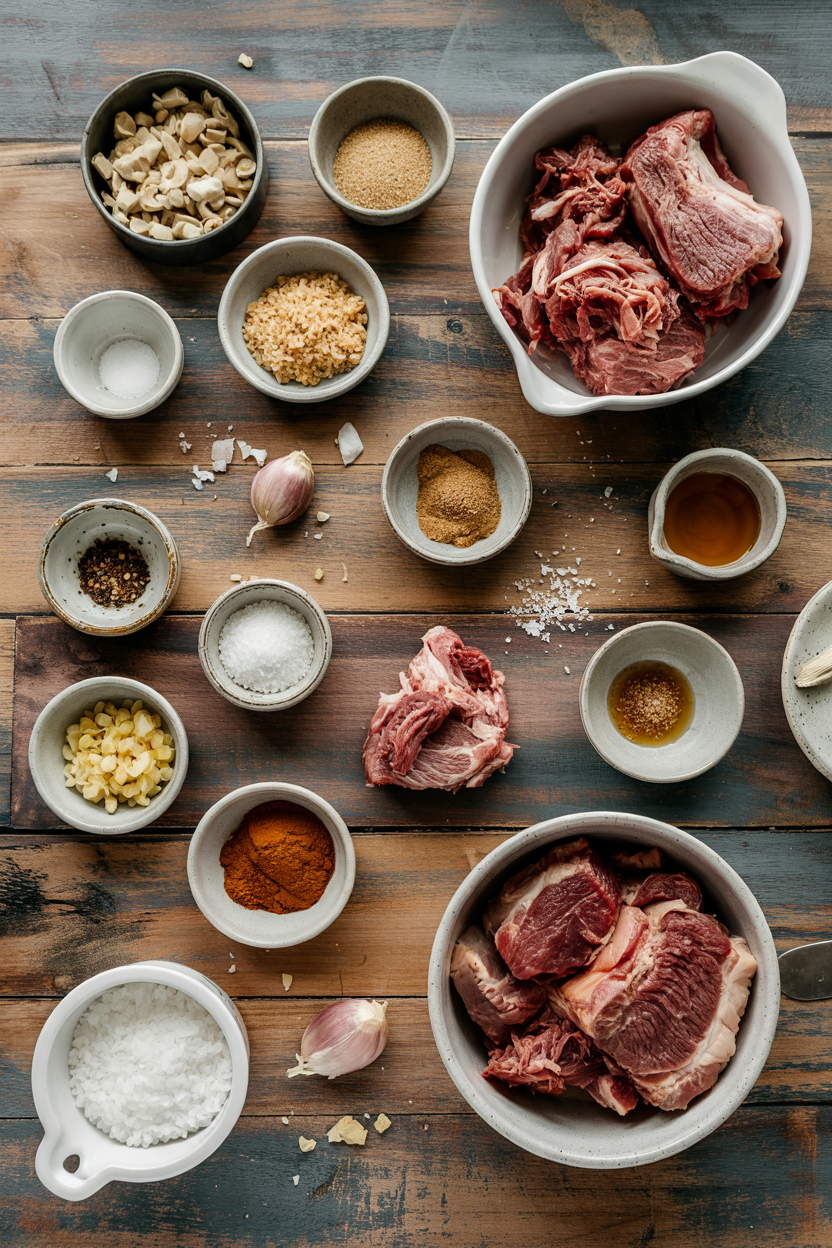 Ingredients for Slow Cooker Pulled Pork Shoulder