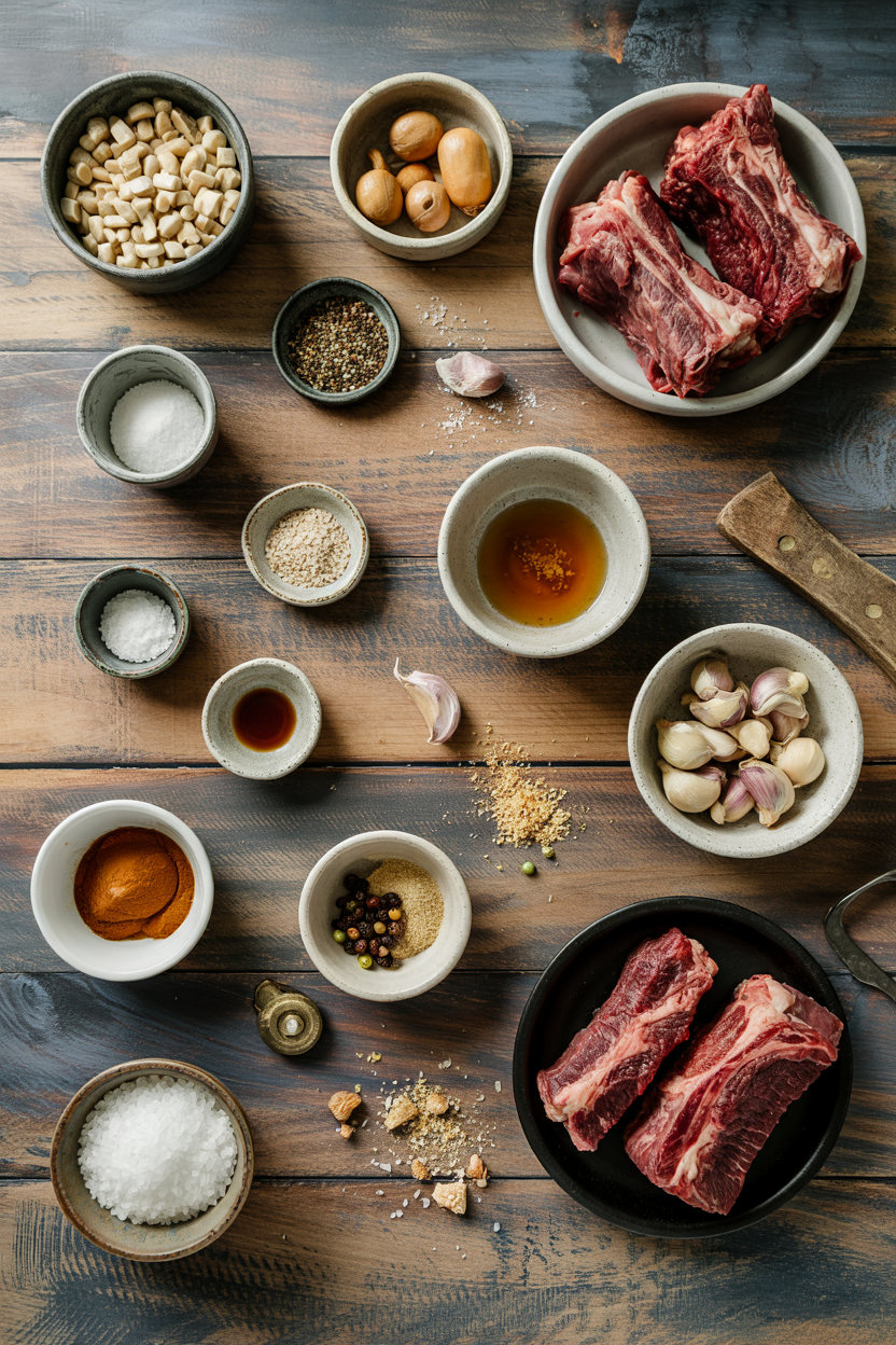 Ingredients for Slow Cooker Short Ribs