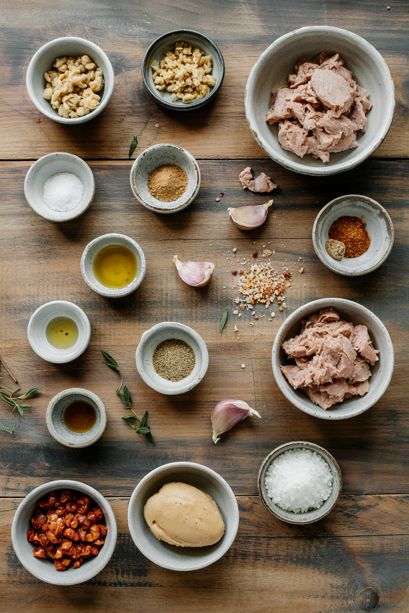 Ingredients for Smoked Trout Spread