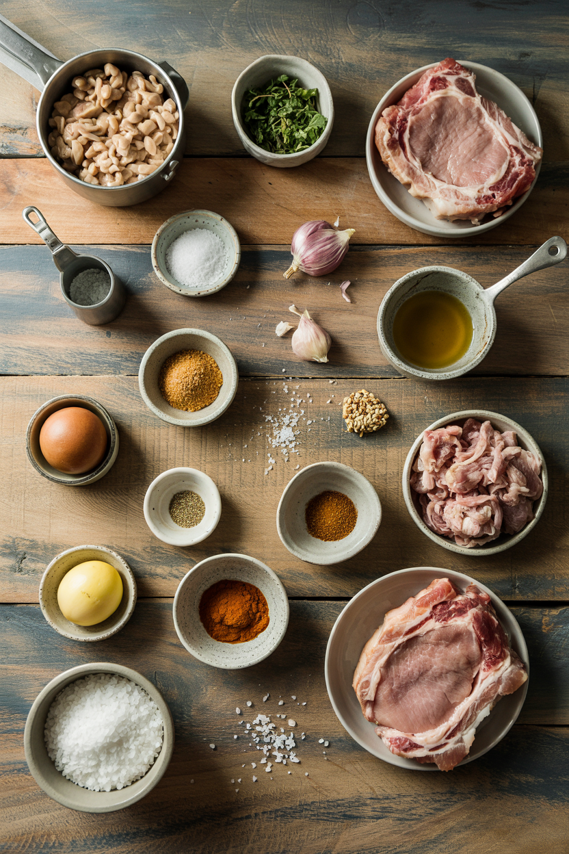 Ingredients for Smothered Pork Chops