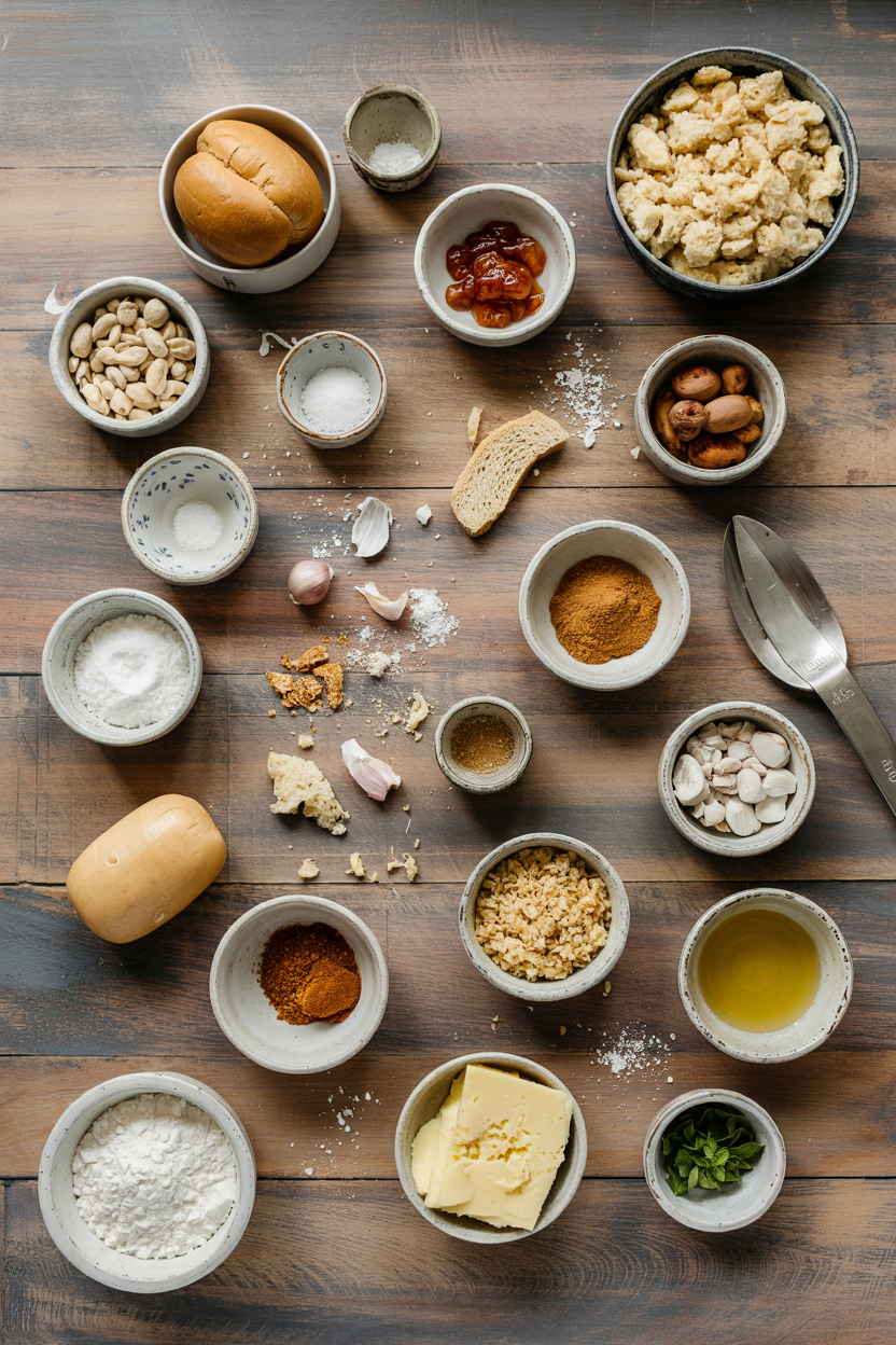 Ingredients for Southern Bread Pudding
