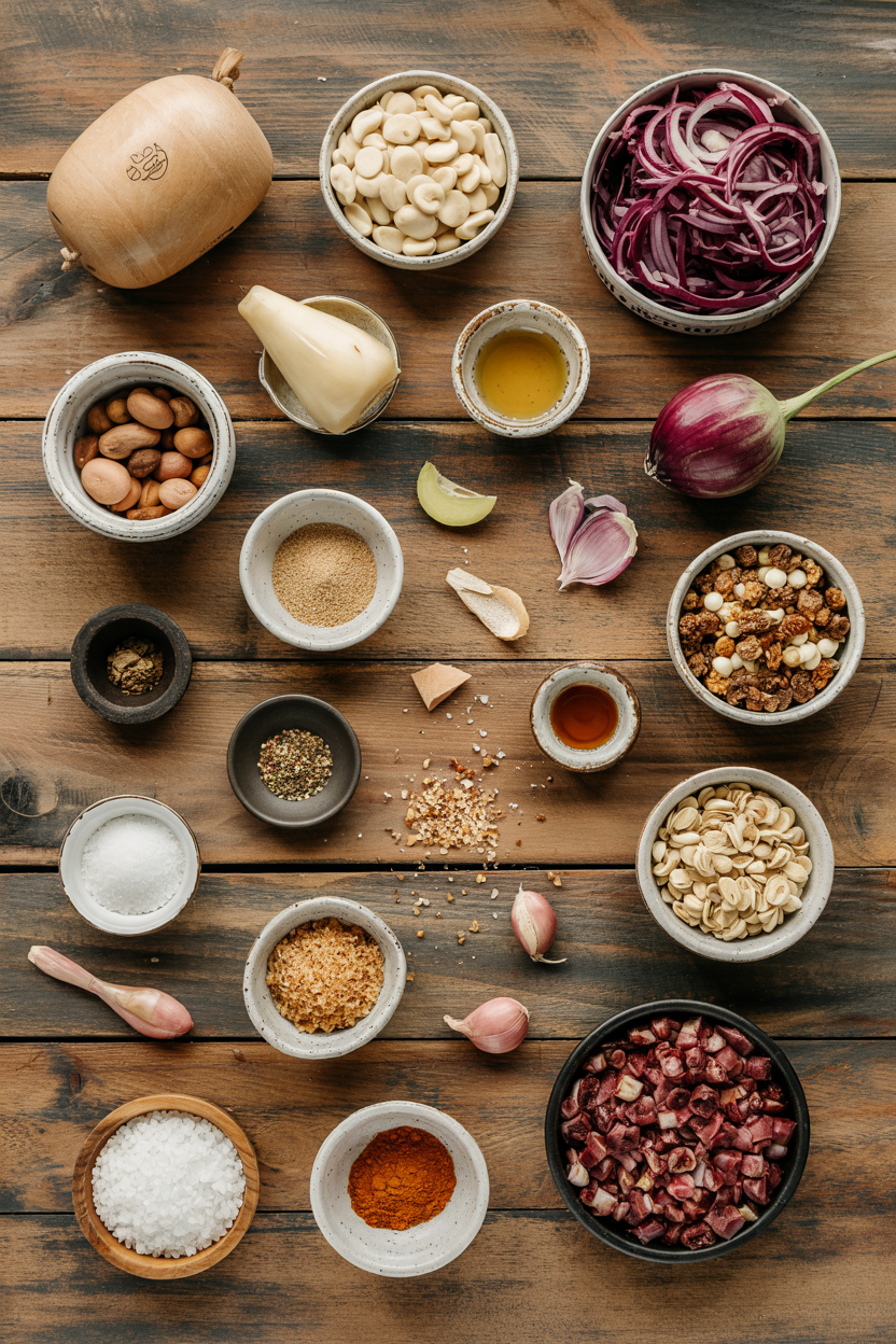 Ingredients for Spanish Fabada Asturiana