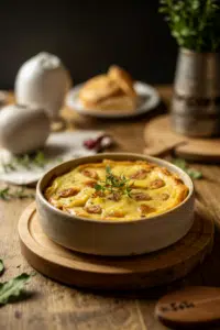 Spanish Tarta de Santiago served on a plate