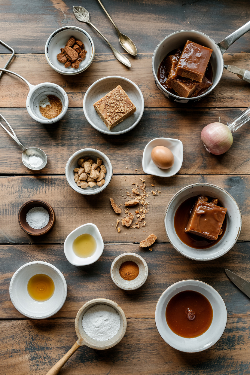 Ingredients for Sticky Toffee Pudding