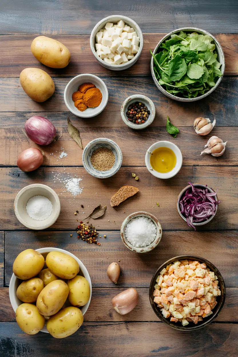 Ingredients for Traditional Potato Salad
