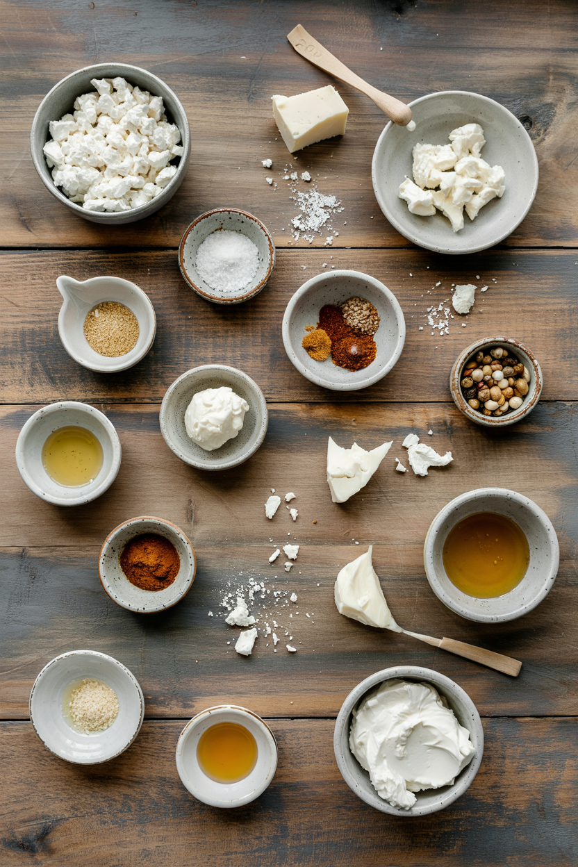 Ingredients for Whipped Feta with Honey