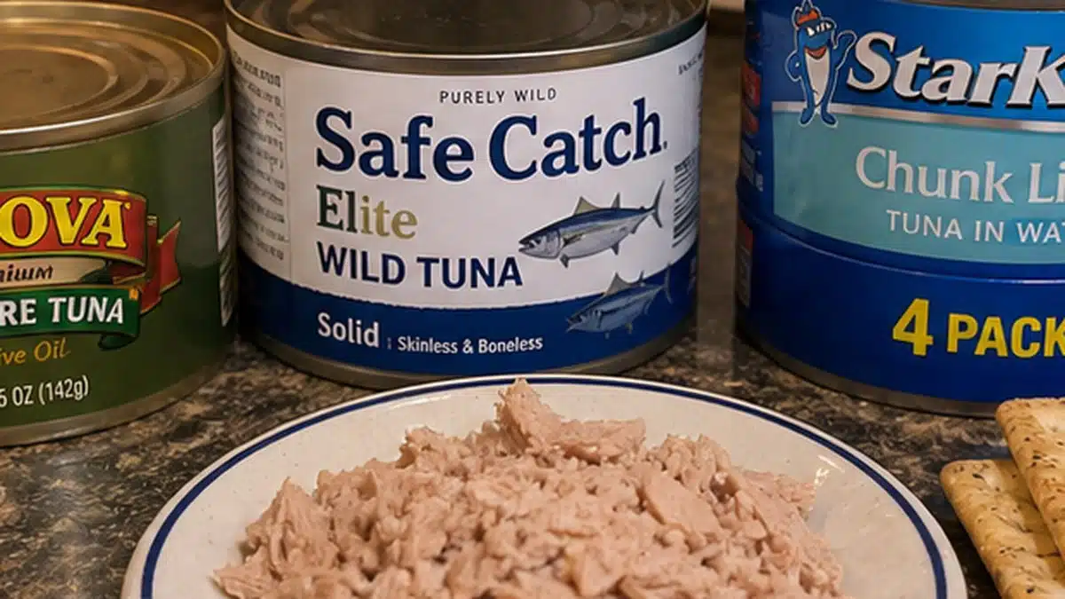 AI product-style photo of Safe Catch Elite Wild Tuna for best canned tuna