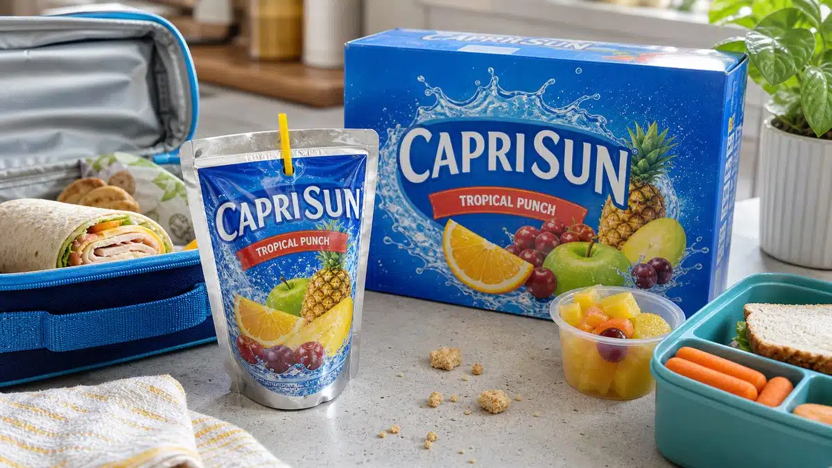 AI product-style photo of Capri Sun Tropical Punch for best capri sun flavors