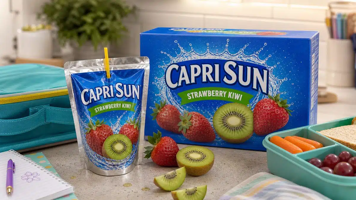AI product-style photo of Capri Sun Strawberry Kiwi for best capri sun flavors