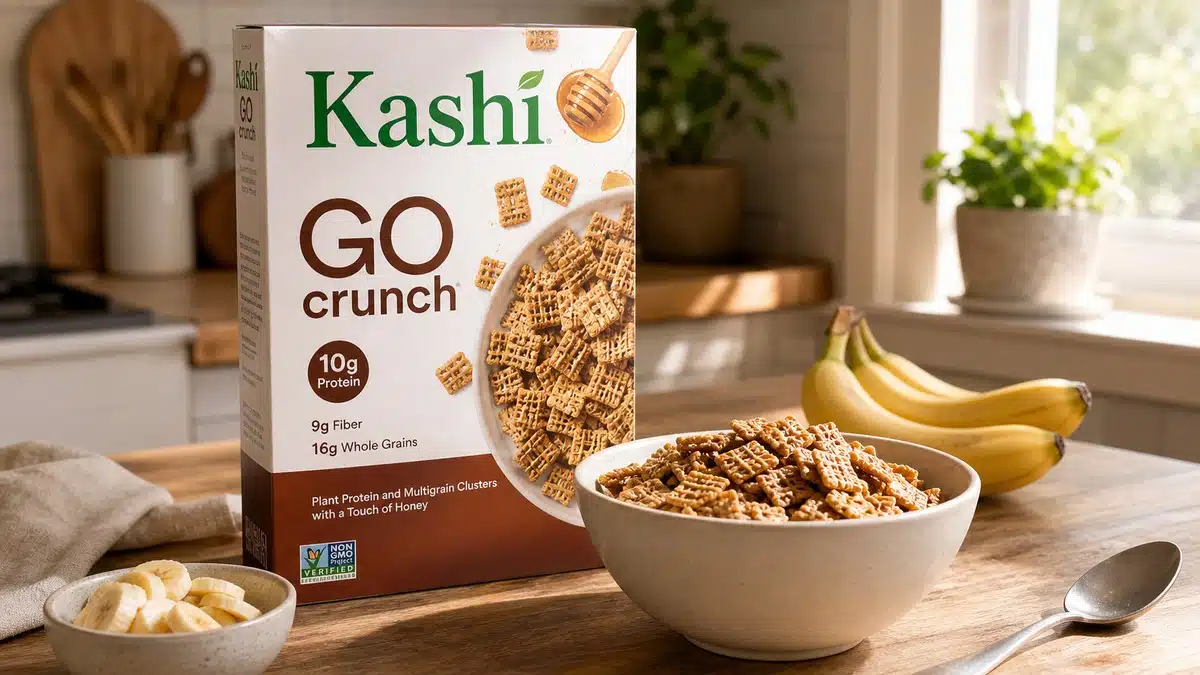 AI product-style photo of Kashi GO Crunch cereal for best cereal