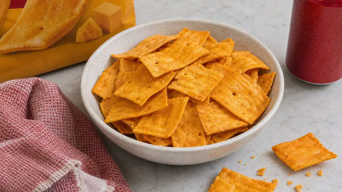 AI product-style photo of Cheez-It Snap'd Double Cheese for best Cheez-It flavor