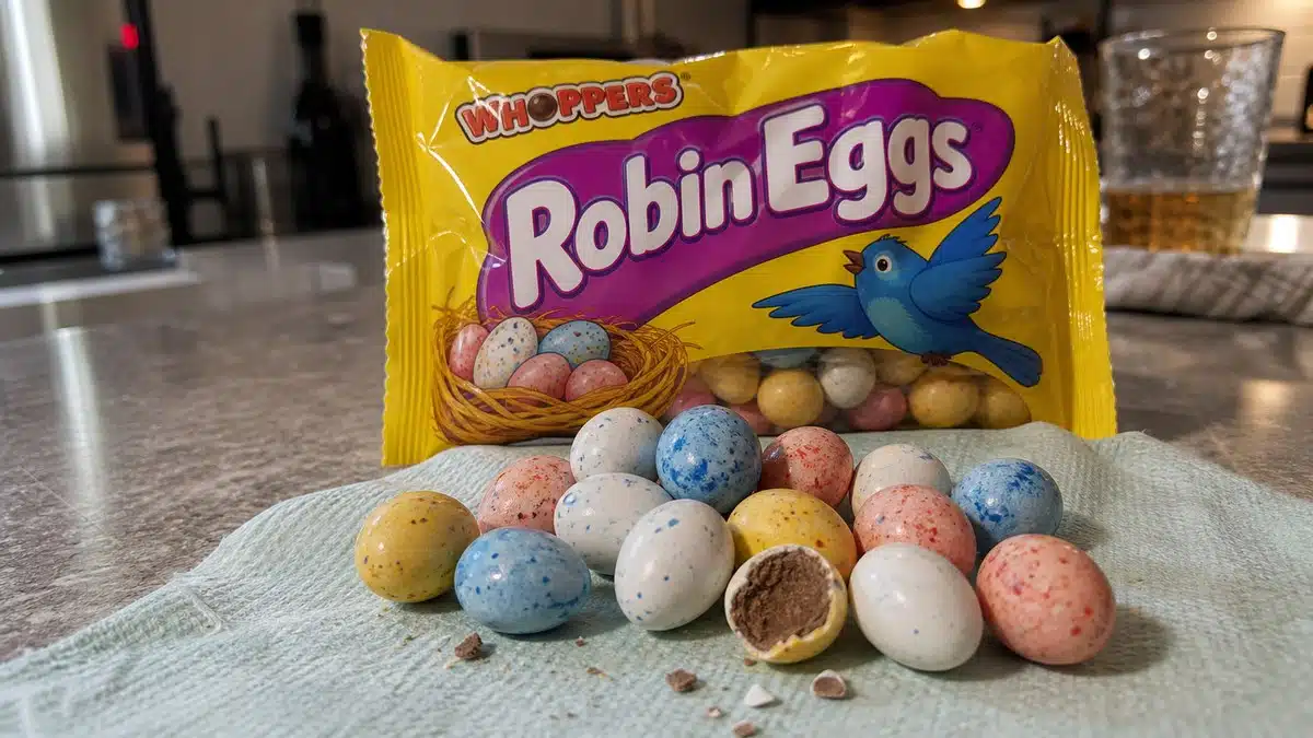 AI product-style photo of Whoppers Robin Eggs for best easter candy