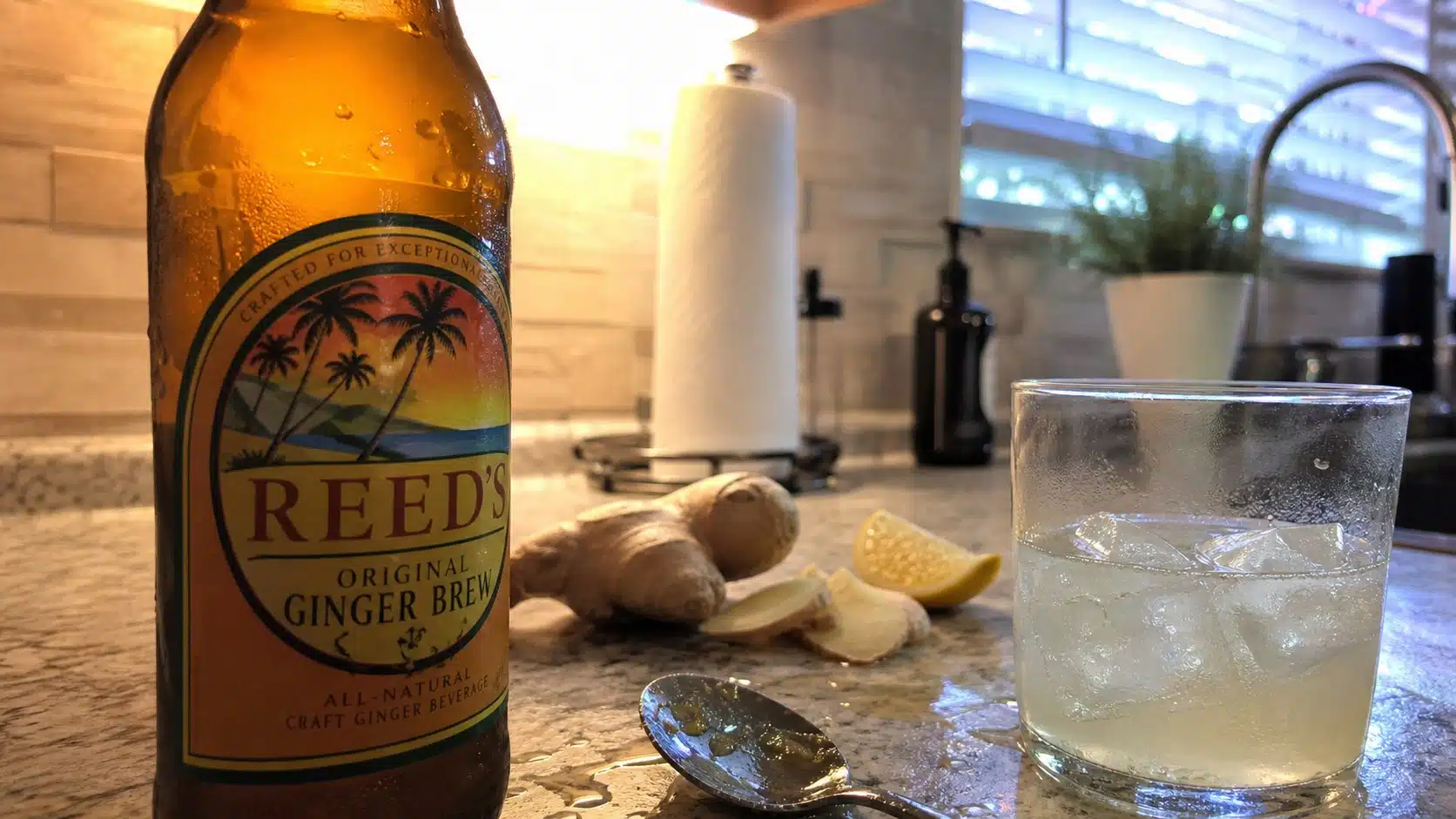 AI product-style photo of Reed's Ginger Brew for best ginger beer