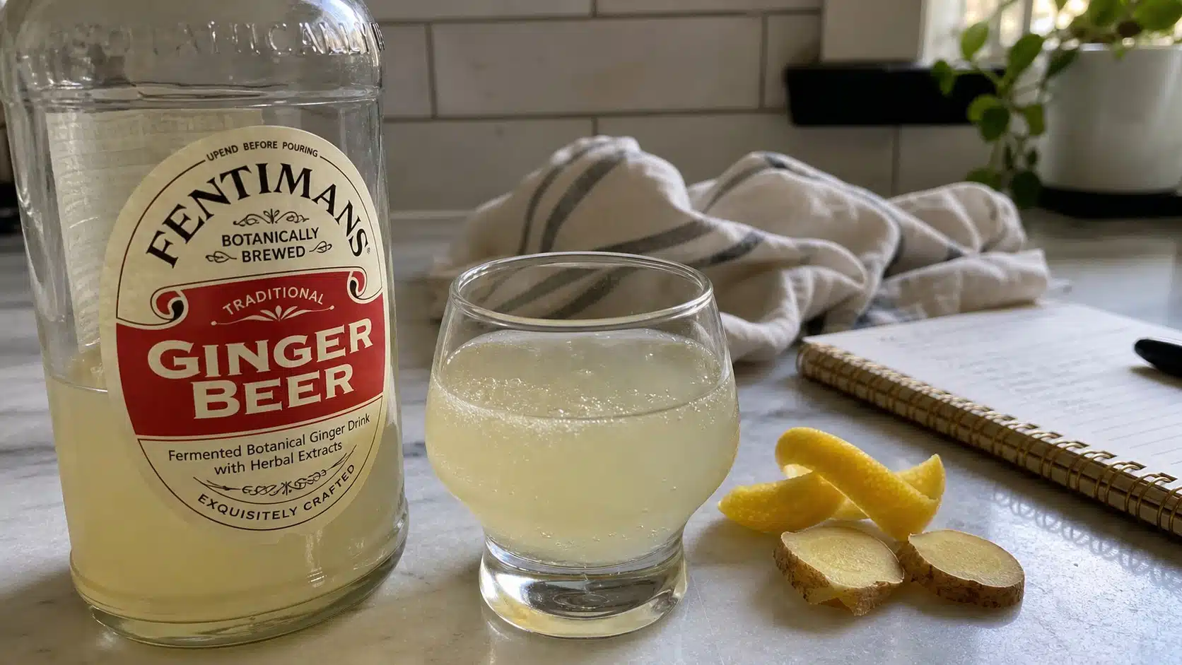 AI product-style photo of Fentimans ginger beer for best ginger beer