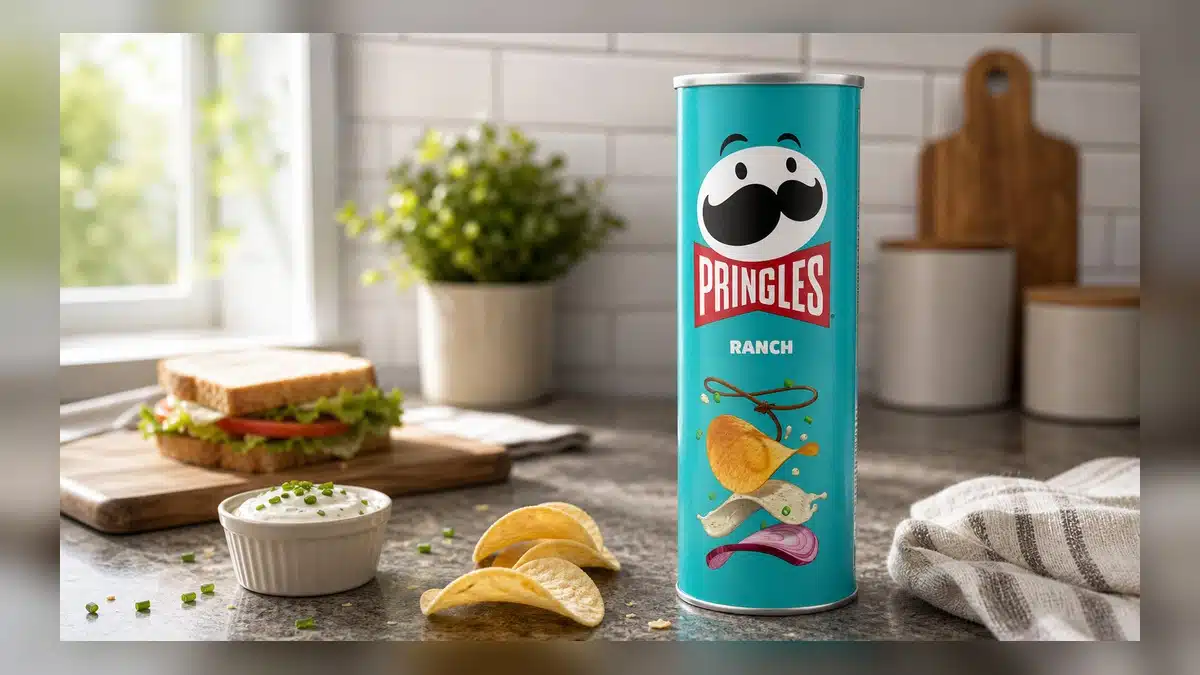 AI product-style photo of Pringles Ranch Crisps for best pringles flavors