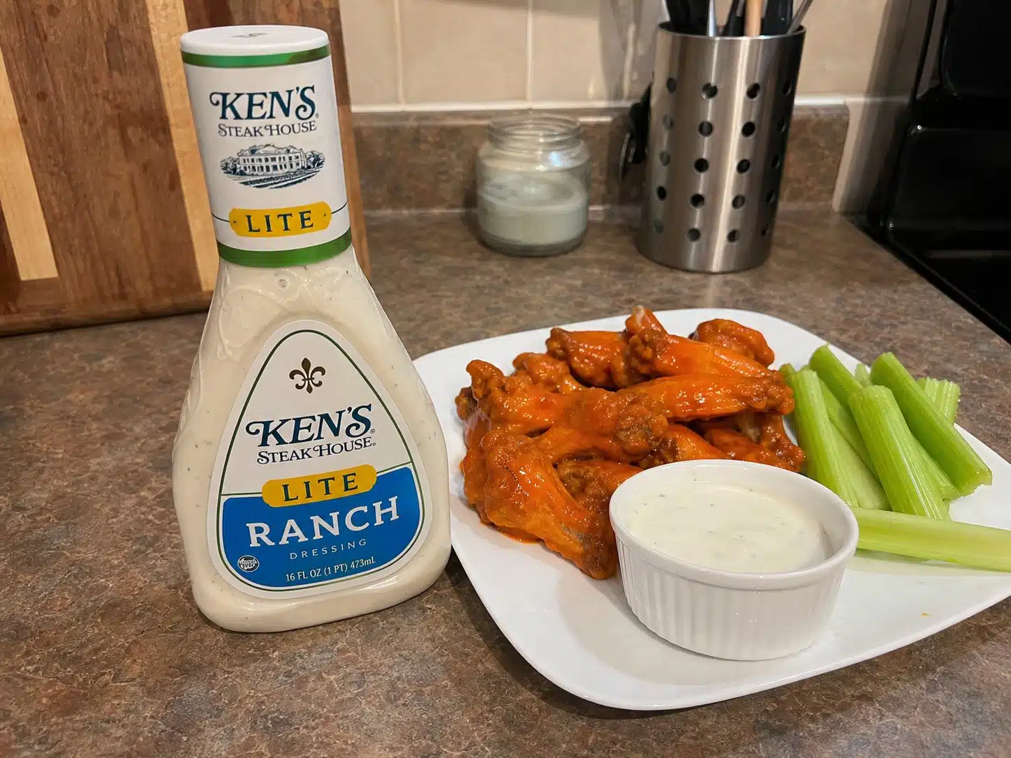 AI product-style photo of Ken's Lite Ranch dressing for best ranch dressing
