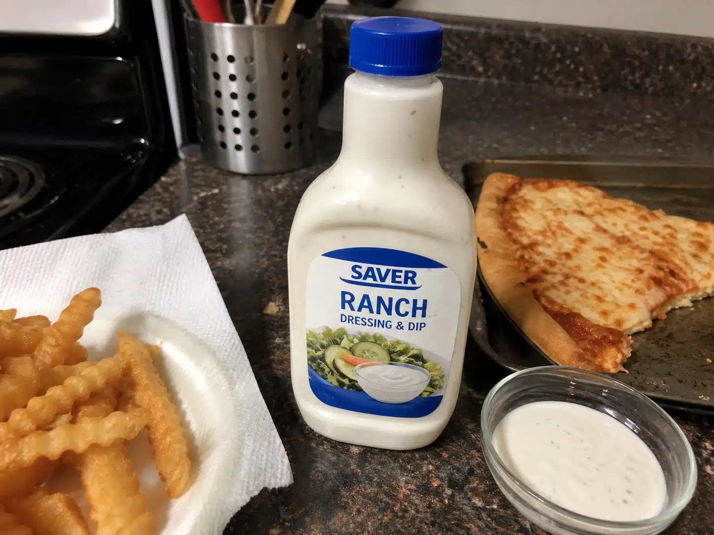 AI product-style photo of Amazon Saver Ranch dressing and dip for best ranch dressing