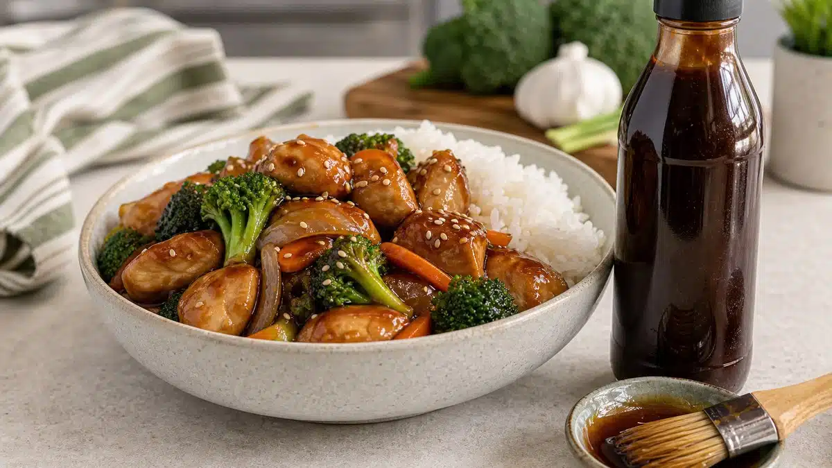 AI product-style photo of House of Tsang Stir-Fry Teriyaki Sauce for best stir fry sauce