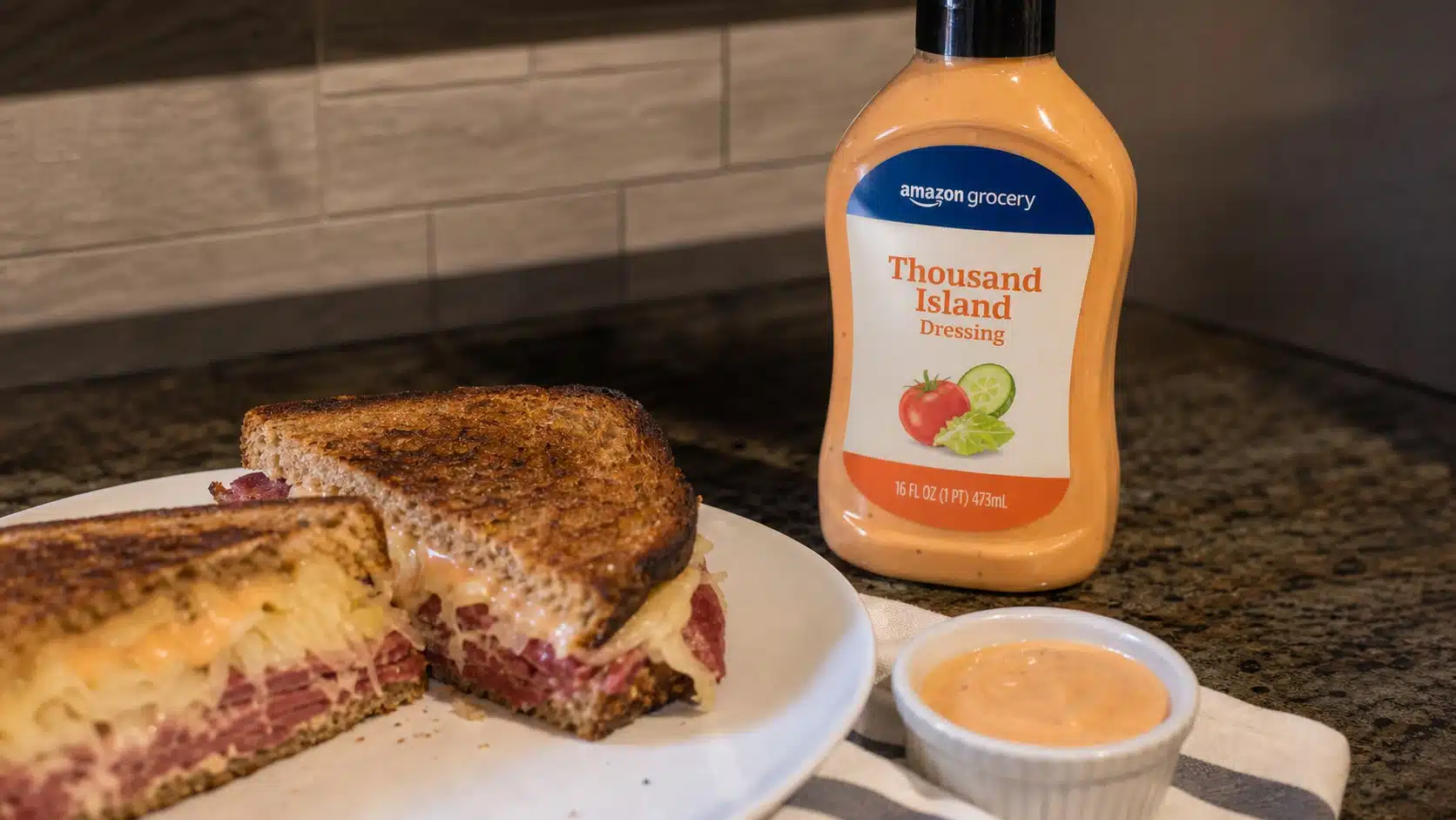 AI product-style photo of Amazon Grocery Thousand Island dressing for best thousand island dressing