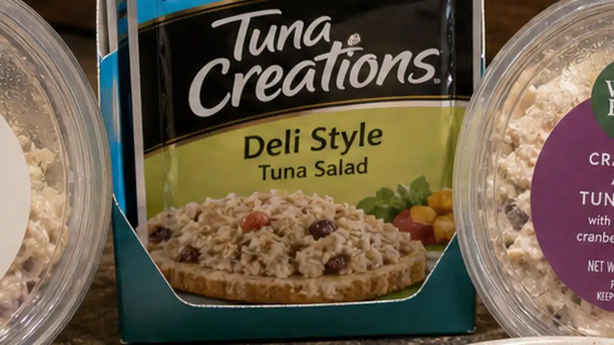 AI product-style photo of StarKist Tuna Creations Deli Style Tuna Salad for best tuna salad