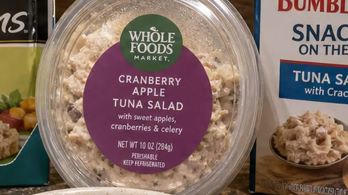 AI product-style photo of Whole Foods Market Cranberry Apple Tuna Salad for best tuna salad