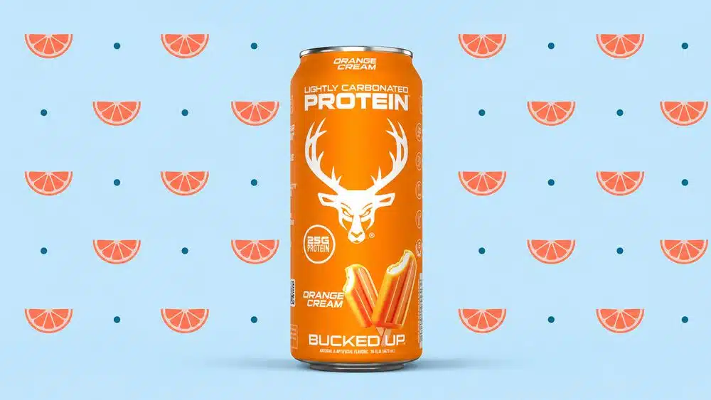 Bucked Up Orange Creamsicle protein soda can