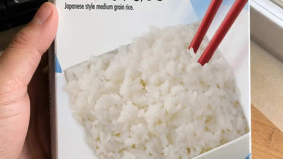 AI product-style photo of InnovAsian Sticky White Rice for best frozen chinese meals